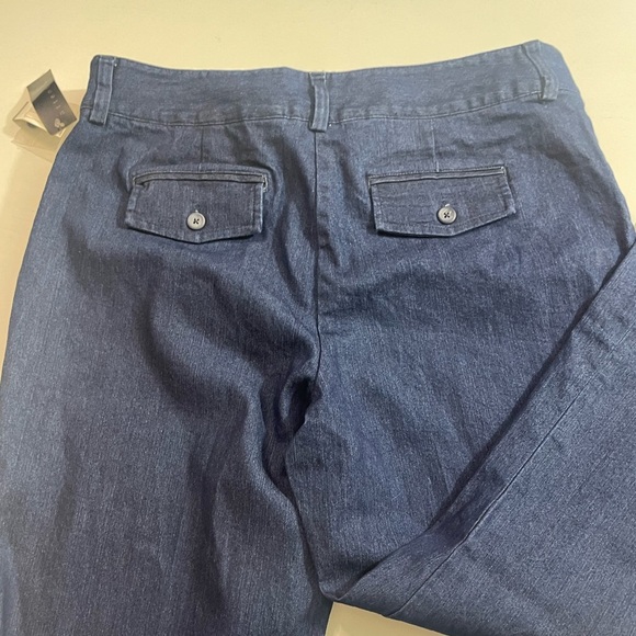 ATTENTION STRETCH CONTOURED WAIST BOOT CUT MODERN FIT DEEP BLUE JEANS SIZE 12 - Picture 6 of 8